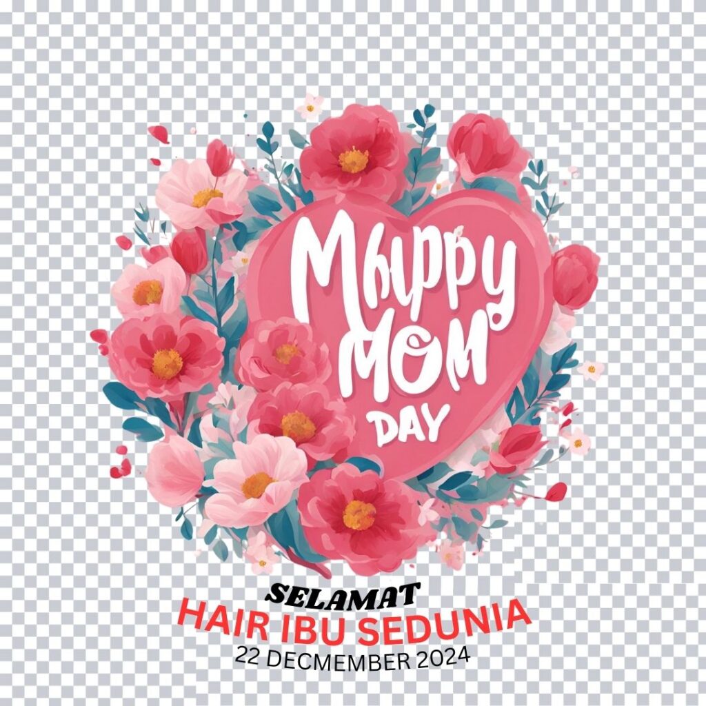 happy mom day (Hair IBU Sedunia) png