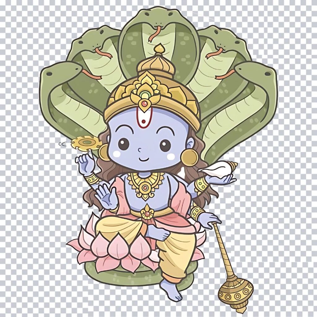 lord vishu cute cartoon png